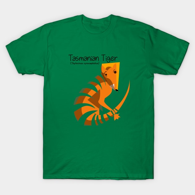 Mysterious Tasmanian Tiger T-Shirt by belettelepink